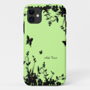 Green Butterfly Garden Custom iPhone 5/5S Hoesje