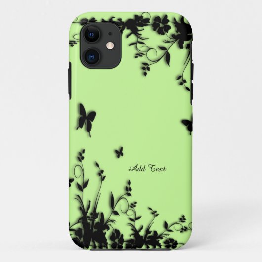 Green Butterfly Garden Custom iPhone 5/5S Hoesje (Achterkant)