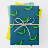 Green Butterfly Inpakpapier Vel (In situ)