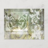 Green Butterfly Inset with Ironwork Gate Briefkaart (Voorkant)