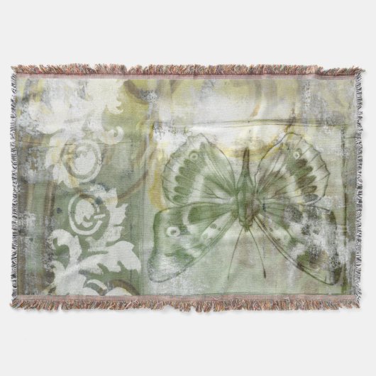 Green Butterfly Inset with Ironwork Gate Deken (Voorkant)