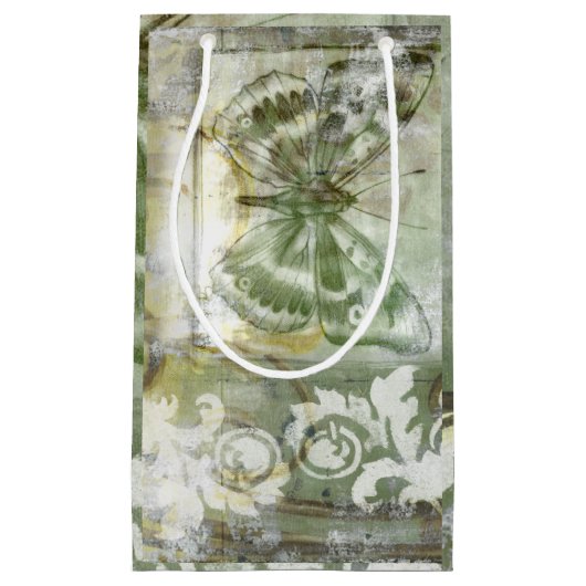 Green Butterfly Inset with Ironwork Gate Klein Cadeauzakje (Voorkant)