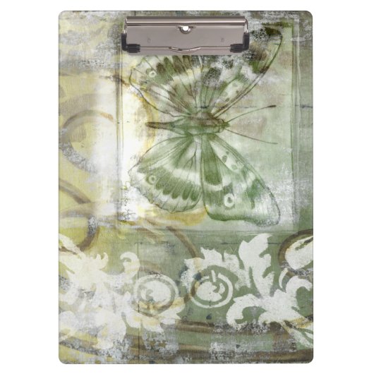 Green Butterfly Inset with Ironwork Gate Klembord (Voorkant)