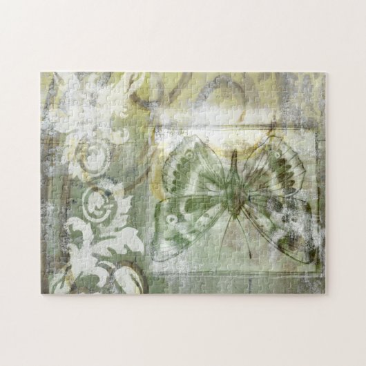 Green Butterfly Inset with Ironwork Gate Legpuzzel (Horizontaal)