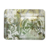 Green Butterfly Inset with Ironwork Gate Magneet (Horizontaal)