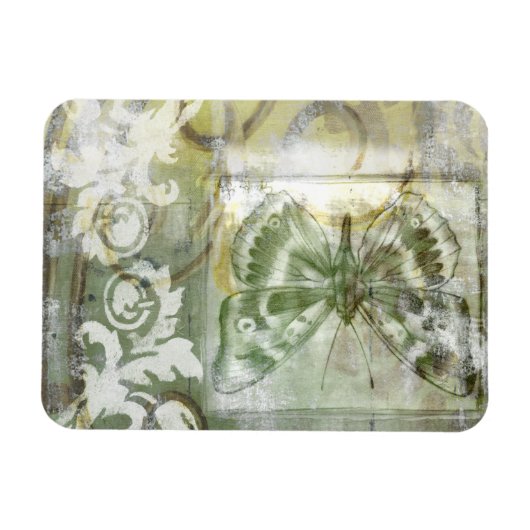 Green Butterfly Inset with Ironwork Gate Magneet (Horizontaal)