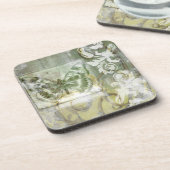 Green Butterfly Inset with Ironwork Gate Onderzetter (Linkerzijde)