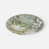 Green Butterfly Inset with Ironwork Gate Papieren Bordje (Gekanteld)