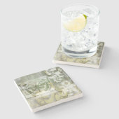 Green Butterfly Inset with Ironwork Gate Stenen Onderzetter (Zijkant)