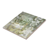 Green Butterfly Inset with Ironwork Gate Tegeltje (Zijkant)