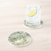 Green Butterfly Inset with Ironwork Gate Zandsteen Onderzetter (Zijkant)