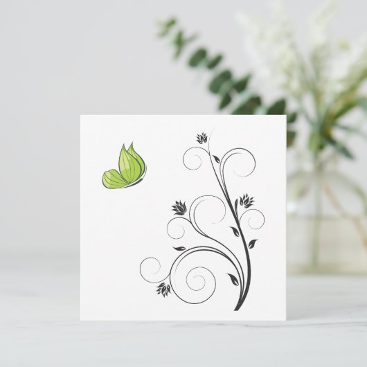 Green  Butterfly  Kaart (Staand voorkant)