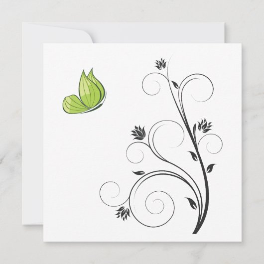 Green  Butterfly  Kaart (Achterkant)