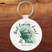 Green Butterfly leraar Dank u Sleutelhanger (Voorkant)