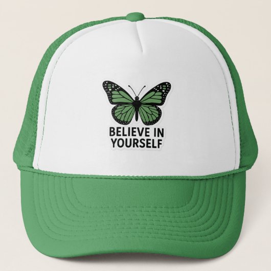 Green Butterfly Motivation Sticker Trucker Pet (Voorkant)