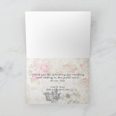 Green Butterfly op Chic  Collage Dank u Bedankkaart (Binnen)