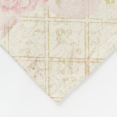 Green Butterfly op Chic Collage Monogram Fleece Deken (Hoek)