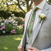 Green Butterfly Pattern for Nature Lovers Stropdas