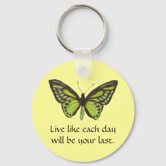 Green Butterfly Sleutelhanger (Voorkant)