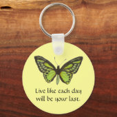 Green Butterfly Sleutelhanger (Voorkant)