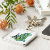 Green Butterfly Sleutelhanger Pendant (Zijkant)