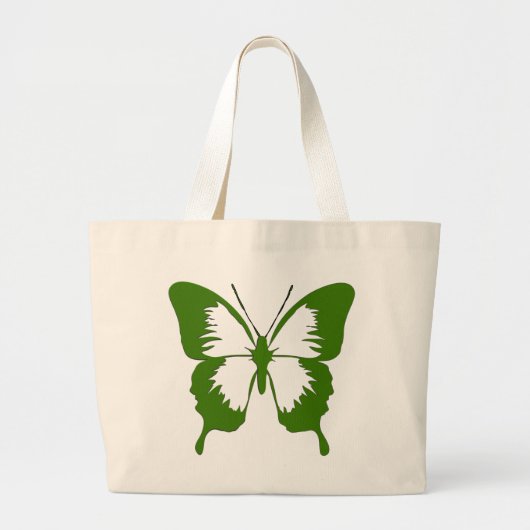 Green Butterfly Stencils Grote Tote Bag (Voorkant)