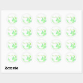 Green Butterfly-stickers Ronde Sticker (Vel)
