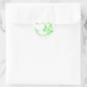 Green Butterfly-stickers Ronde Sticker (Tas)