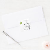 Green  Butterfly  Vierkante Sticker (Envelop)