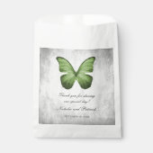 Green Butterfly Wedding Favor Bags Bedankzakje (Voorkant)