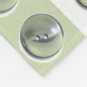 Green Buttons on Stripes Fleece Deken (Hoek)