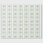 Green Cabana Stripes Palm Beach Club Cadeaupapier (Vlak)