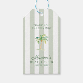 Green Cabana Stripes Palm Beach Club Thank You Cadeaulabel