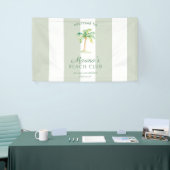Green Cabana Stripes Palm Beach Club Welcome Spandoek (Beurs)