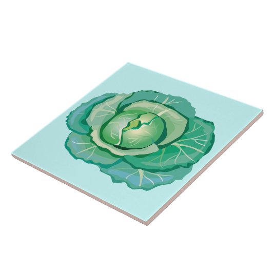 Green Cabbage Decorative Kitchen Tegel Tegeltje (Zijkant)