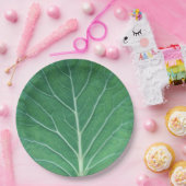 Green Cabbage Leaf 0933 Papieren Bordje (Feest)
