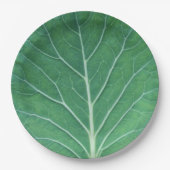 Green Cabbage Leaf 0933 Papieren Bordje (Voorkant)