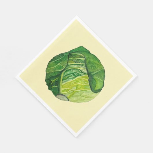 Green Cabbage Yellow Napkin Servet (Hoek)