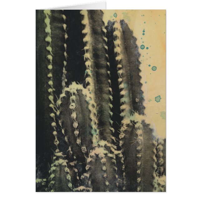 Green Cactus on Yellow Background (Voorkant)