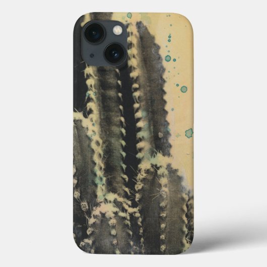 Green Cactus on Yellow Background Case-Mate iPhone Case (Achterkant)