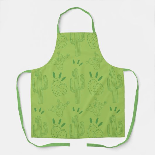 Green Cactus Pattern Schort (Voorkant)