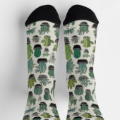 Green Cactus Pattern Sokken (Top)