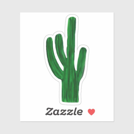 Green Cactus Sticker (Vel)