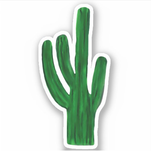 Green Cactus Sticker (Voorkant)