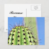 Green Cactus Thorns Briefkaart (Voorkant / Achterkant)