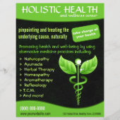Green Caduceus Alternative Medicine Flyer (Voorkant)