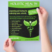 Green Caduceus Alternative Medicine Flyer (Hand)