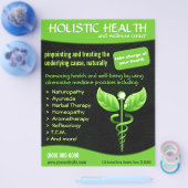 Green Caduceus Alternative Medicine Flyer (Enkel)