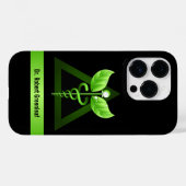 Green Caduceus Alternative Medicine Icon Case-Mate iPhone Case (Achterkant (horizontaal))