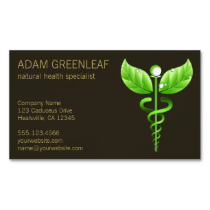 Green Caduceus Alternative Medicine Magnet Visitekaartje Magneet